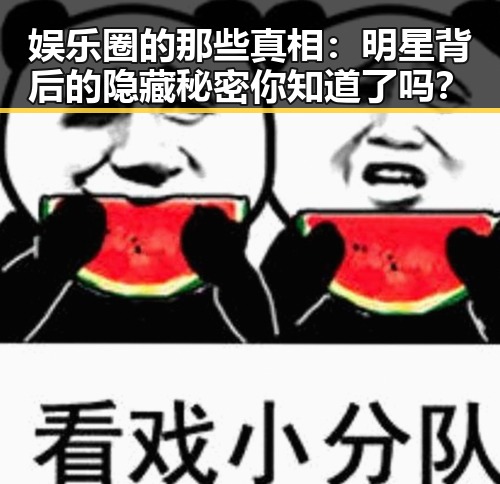 娱乐圈的那些真相：明星背后的隐藏秘密你知道了吗？