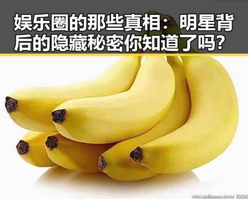 娱乐圈的那些真相：明星背后的隐藏秘密你知道了吗？