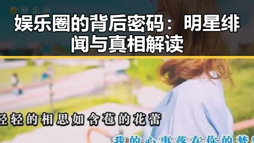 娱乐圈的背后密码：明星绯闻与真相解读